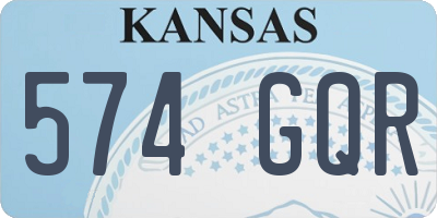 KS license plate 574GQR