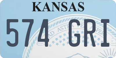 KS license plate 574GRI