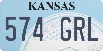 KS license plate 574GRL