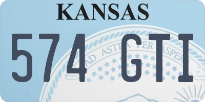 KS license plate 574GTI