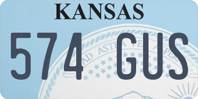 KS license plate 574GUS
