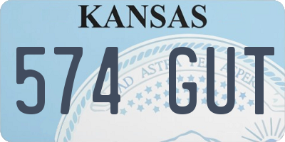 KS license plate 574GUT