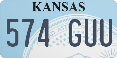 KS license plate 574GUU