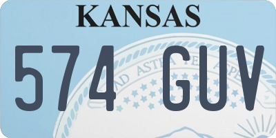 KS license plate 574GUV