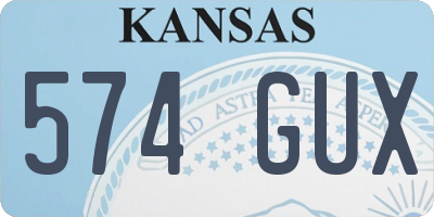 KS license plate 574GUX