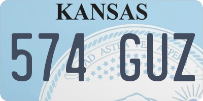 KS license plate 574GUZ