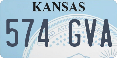 KS license plate 574GVA