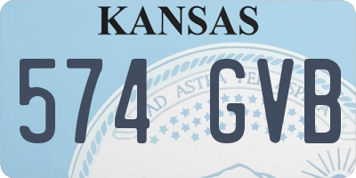 KS license plate 574GVB