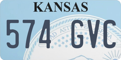 KS license plate 574GVC