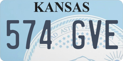 KS license plate 574GVE