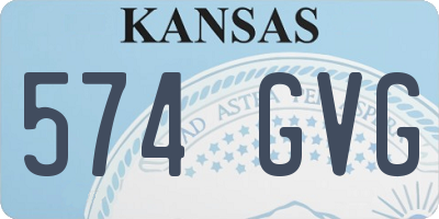 KS license plate 574GVG