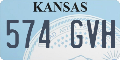 KS license plate 574GVH