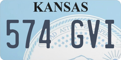 KS license plate 574GVI