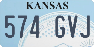 KS license plate 574GVJ