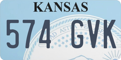 KS license plate 574GVK