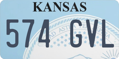 KS license plate 574GVL