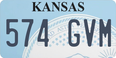 KS license plate 574GVM