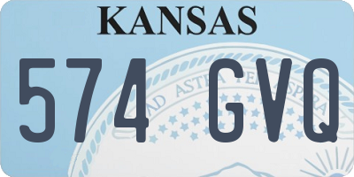 KS license plate 574GVQ