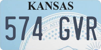 KS license plate 574GVR