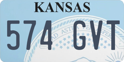 KS license plate 574GVT