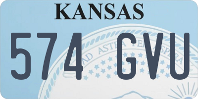 KS license plate 574GVU