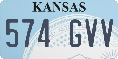 KS license plate 574GVV