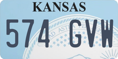 KS license plate 574GVW