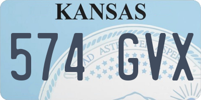 KS license plate 574GVX