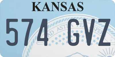 KS license plate 574GVZ