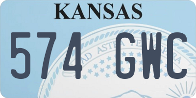 KS license plate 574GWC
