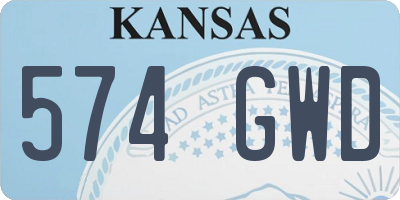 KS license plate 574GWD
