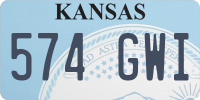KS license plate 574GWI