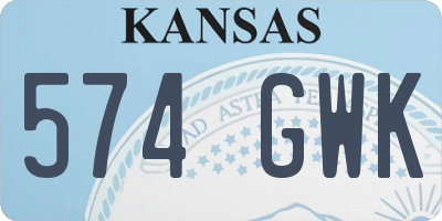 KS license plate 574GWK