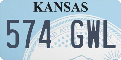 KS license plate 574GWL