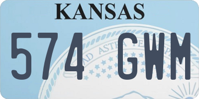 KS license plate 574GWM