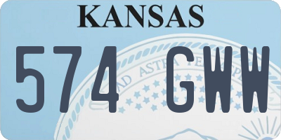 KS license plate 574GWW