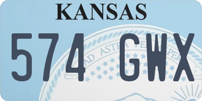 KS license plate 574GWX