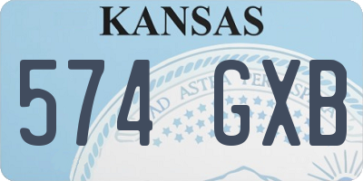 KS license plate 574GXB