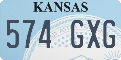 KS license plate 574GXG