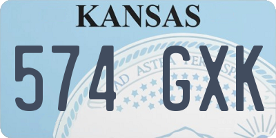 KS license plate 574GXK