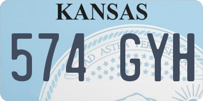 KS license plate 574GYH
