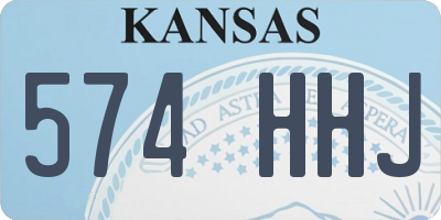 KS license plate 574HHJ