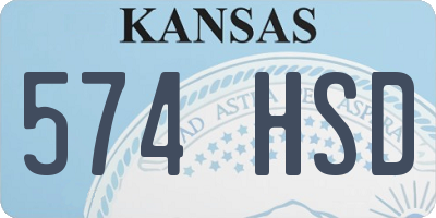 KS license plate 574HSD
