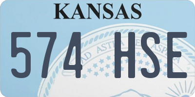 KS license plate 574HSE