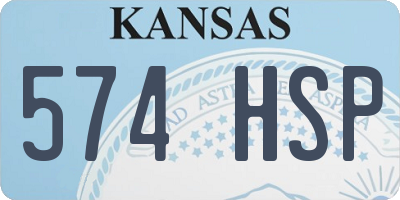 KS license plate 574HSP