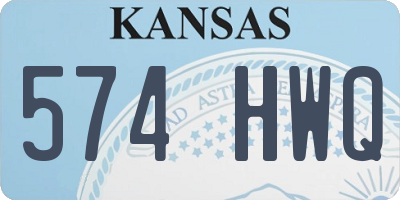 KS license plate 574HWQ