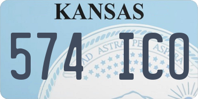 KS license plate 574ICO