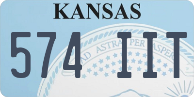 KS license plate 574IIT