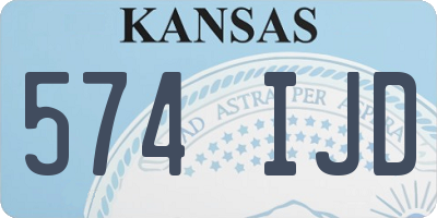 KS license plate 574IJD