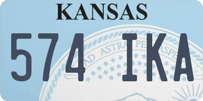 KS license plate 574IKA